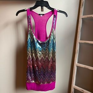 Magenta racer back tank